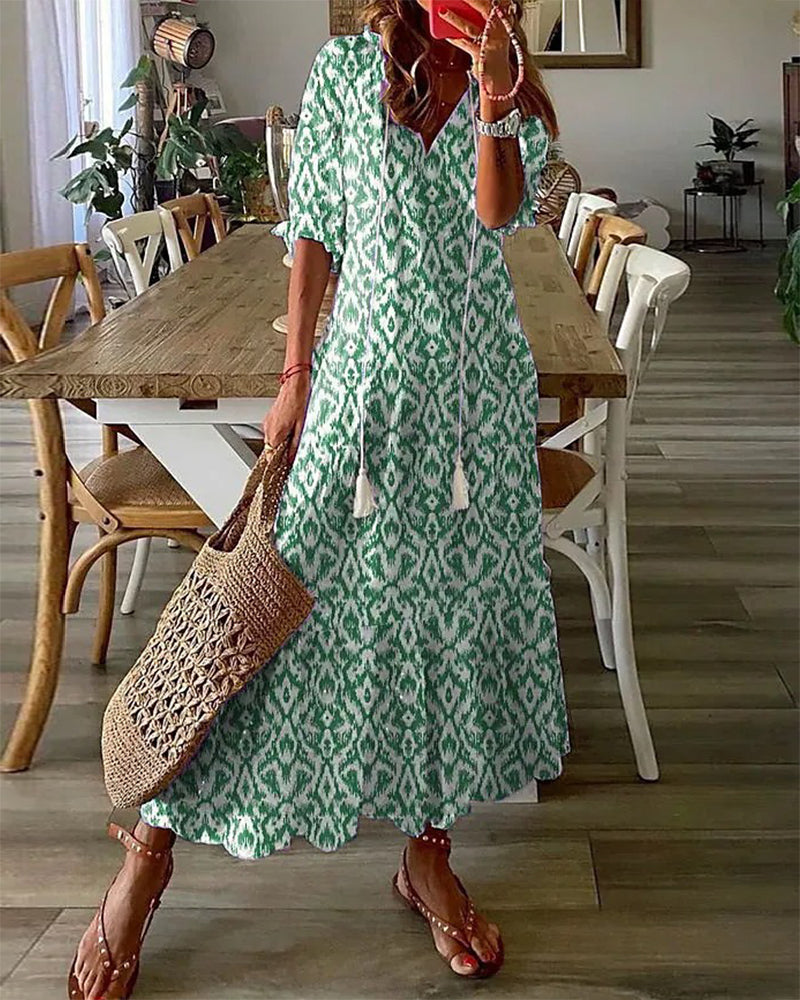 Ava - Elegant Boho Dress with Belly Coverage