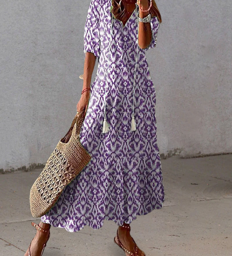 Ava - Elegant Boho Dress with Belly Coverage