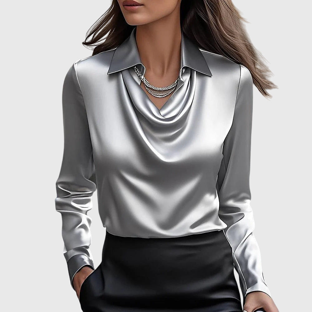 Brooklyn – Elegant Shirt Made of Shiny Satin Fabric