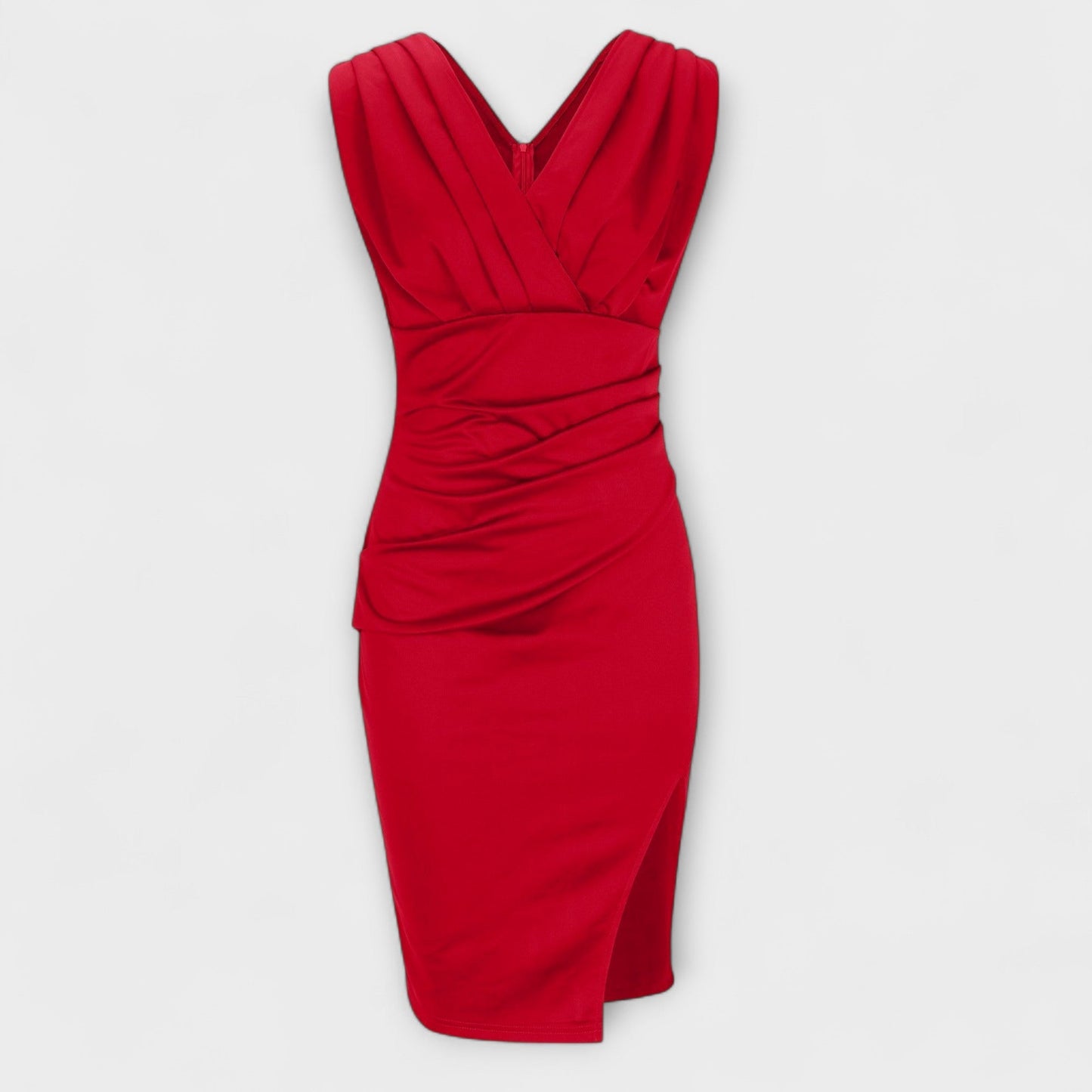 Daisy Dress with V-Neck and High Slit