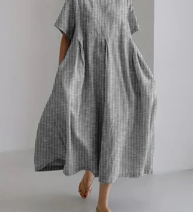 BIANCA | Casual Long Dress with Comfortable Cut and Retro Style for Every Day