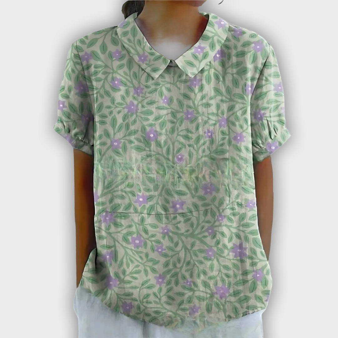 Floral Linen Shirt for Women - Comfort and Elegance for Every Occasion