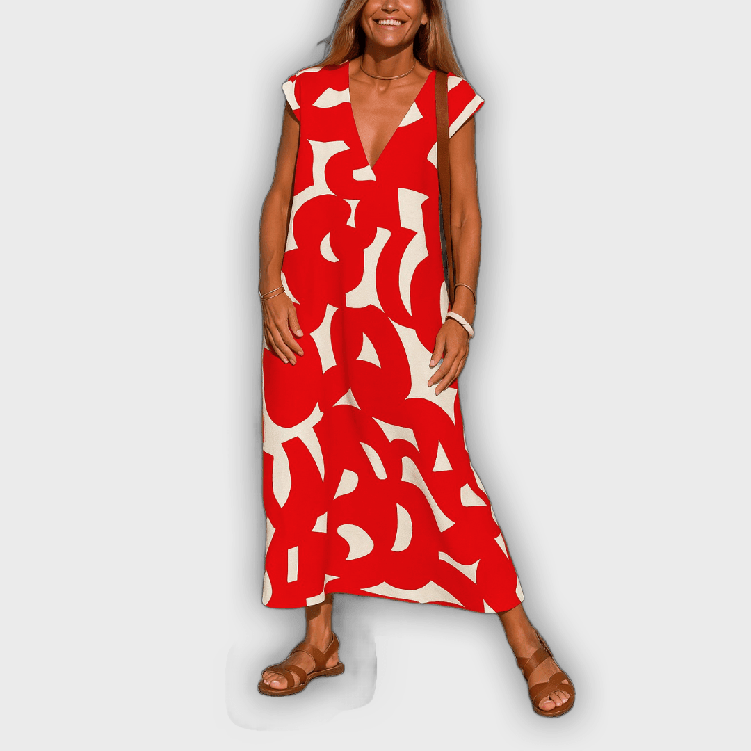 Cecilia™ Light and Feminine V-Neck Dress