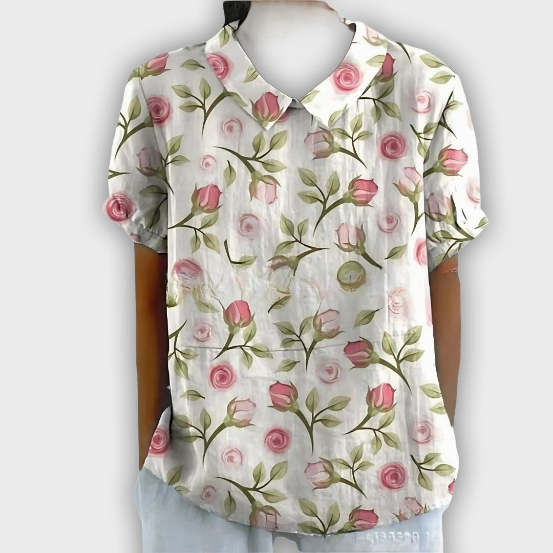 Floral Linen Shirt for Women - Comfort and Elegance for Every Occasion