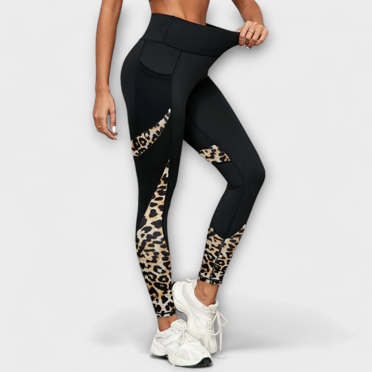 High-Waisted Tiger Print Workout Leggings