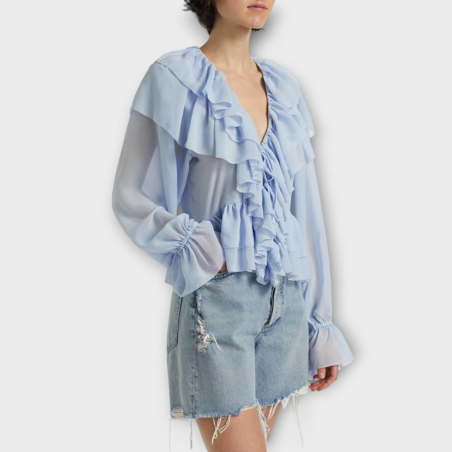 Women's Vintage Style V-Neck Shirt