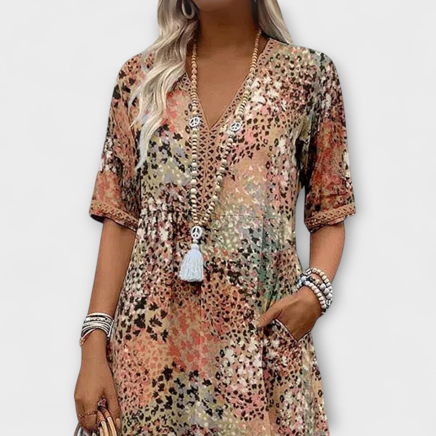 Flower Dress - Elegant and Comfortable