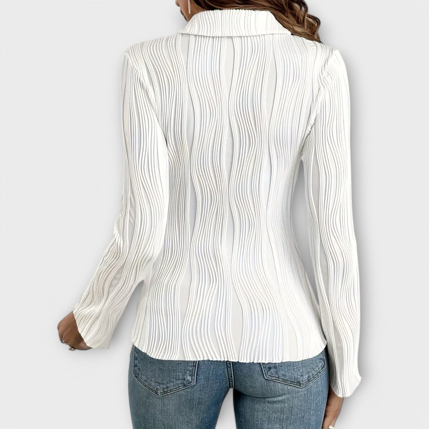 Long Sleeve Polo Shirt for Women – Natalia