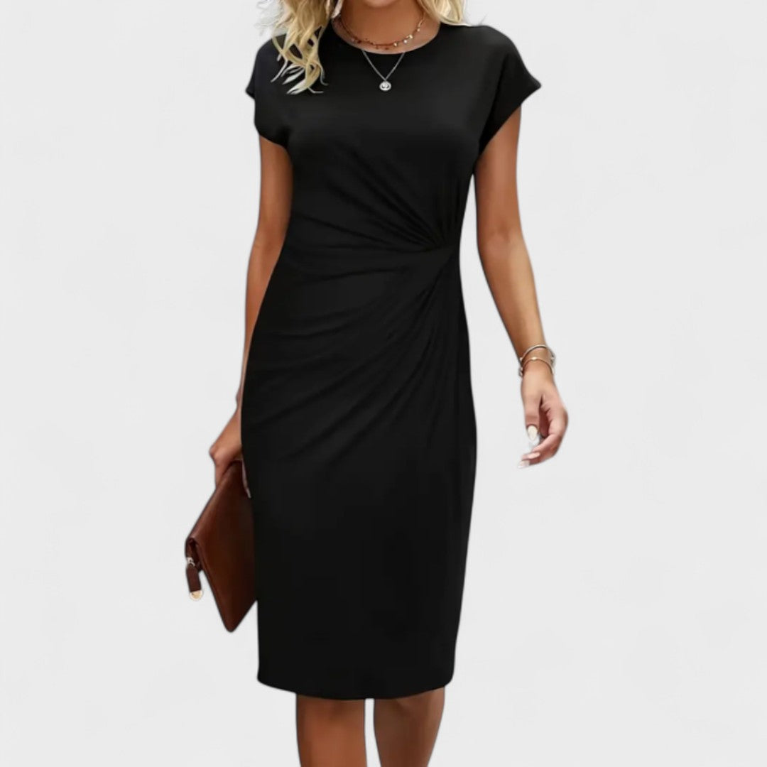 Short Evening Dress with Short Sleeves