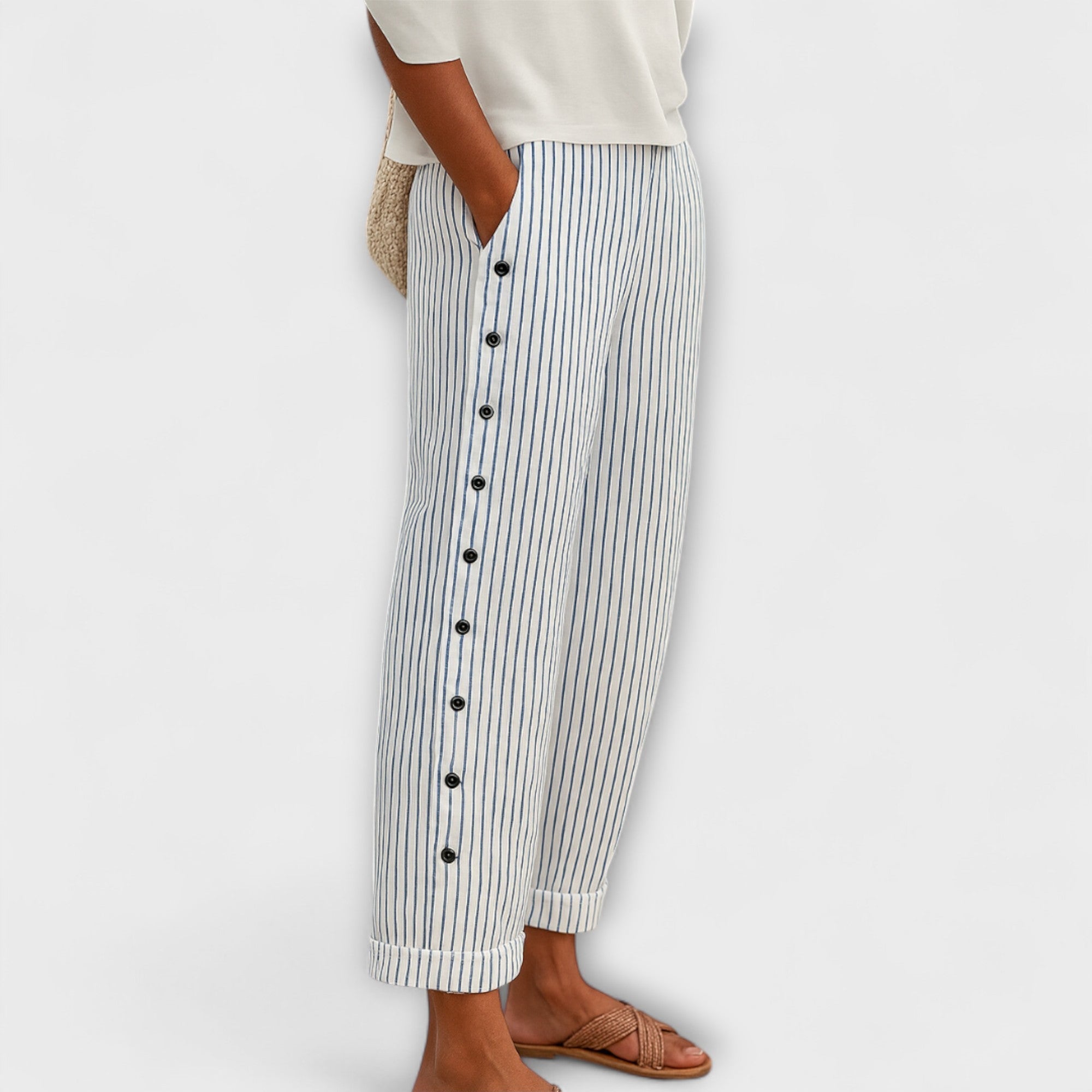 Comfortable Striped Pants for Women - Rhea Pants