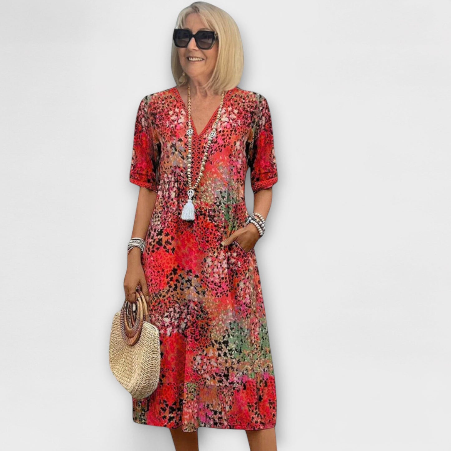 Flower Dress - Elegant and Comfortable