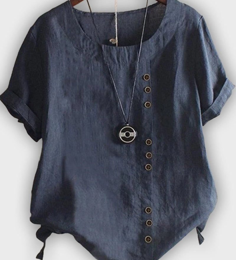 Elegant Women's Short Sleeve Shirt