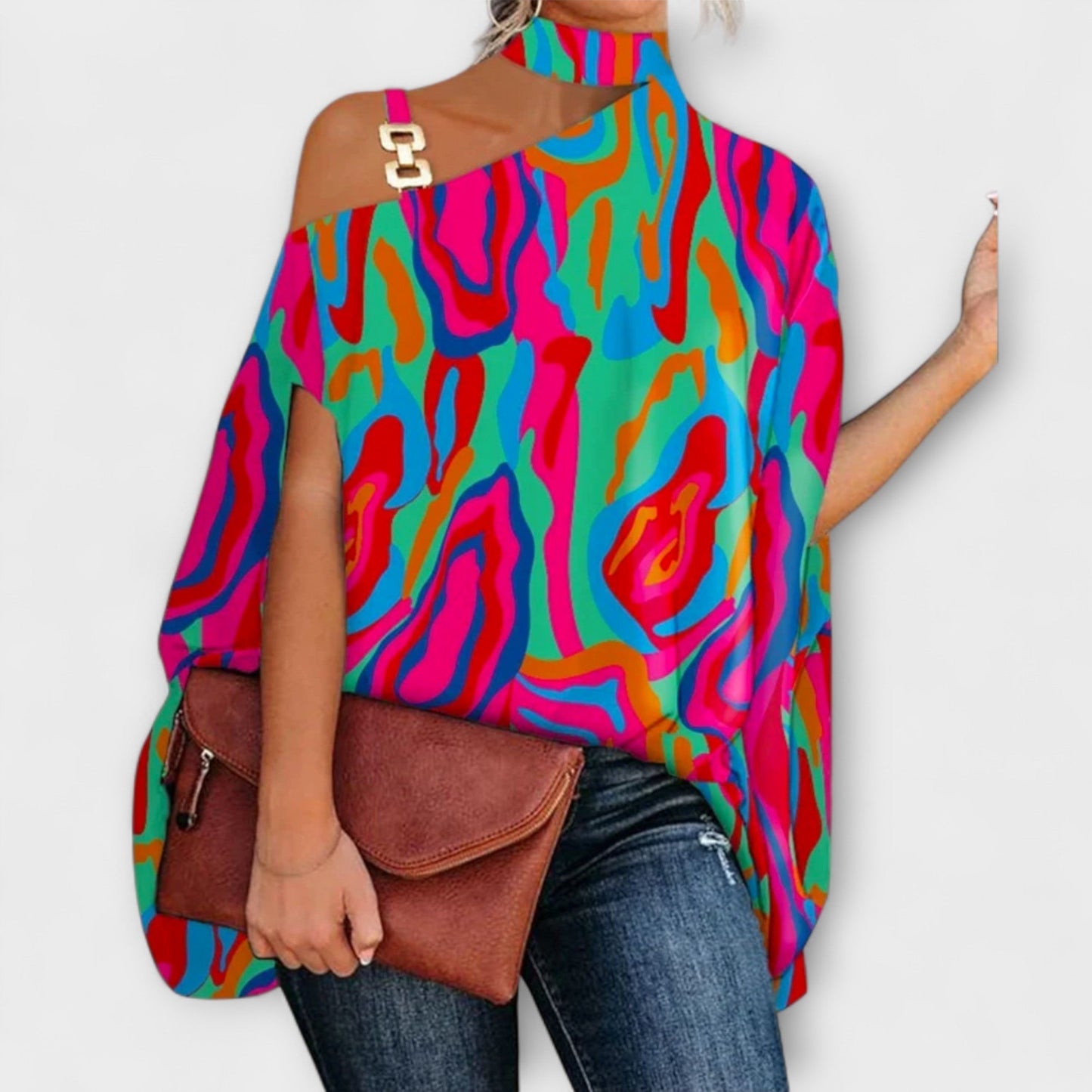 Off-Shoulder Women's Shirt - Comfortable and Elegant for Any Occasion