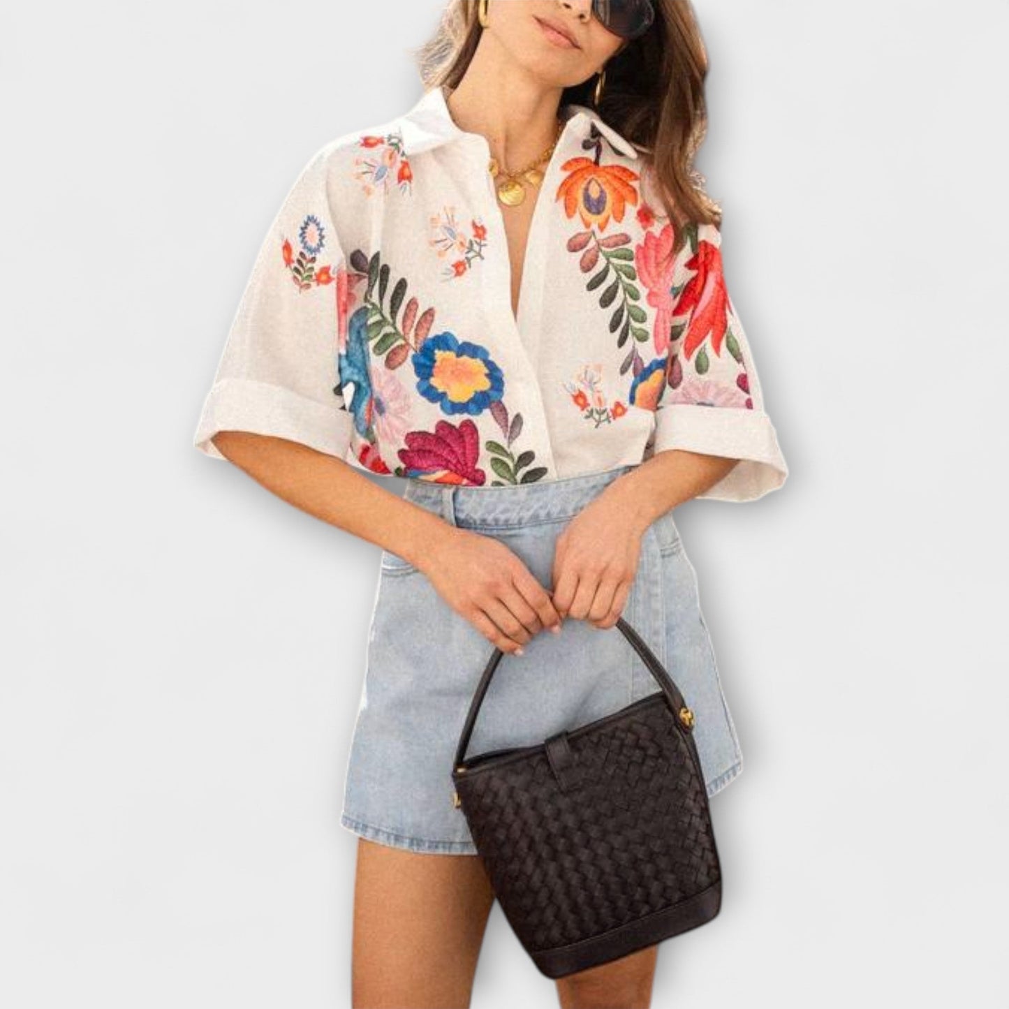 Karla Short Bohemian Floral Shirt