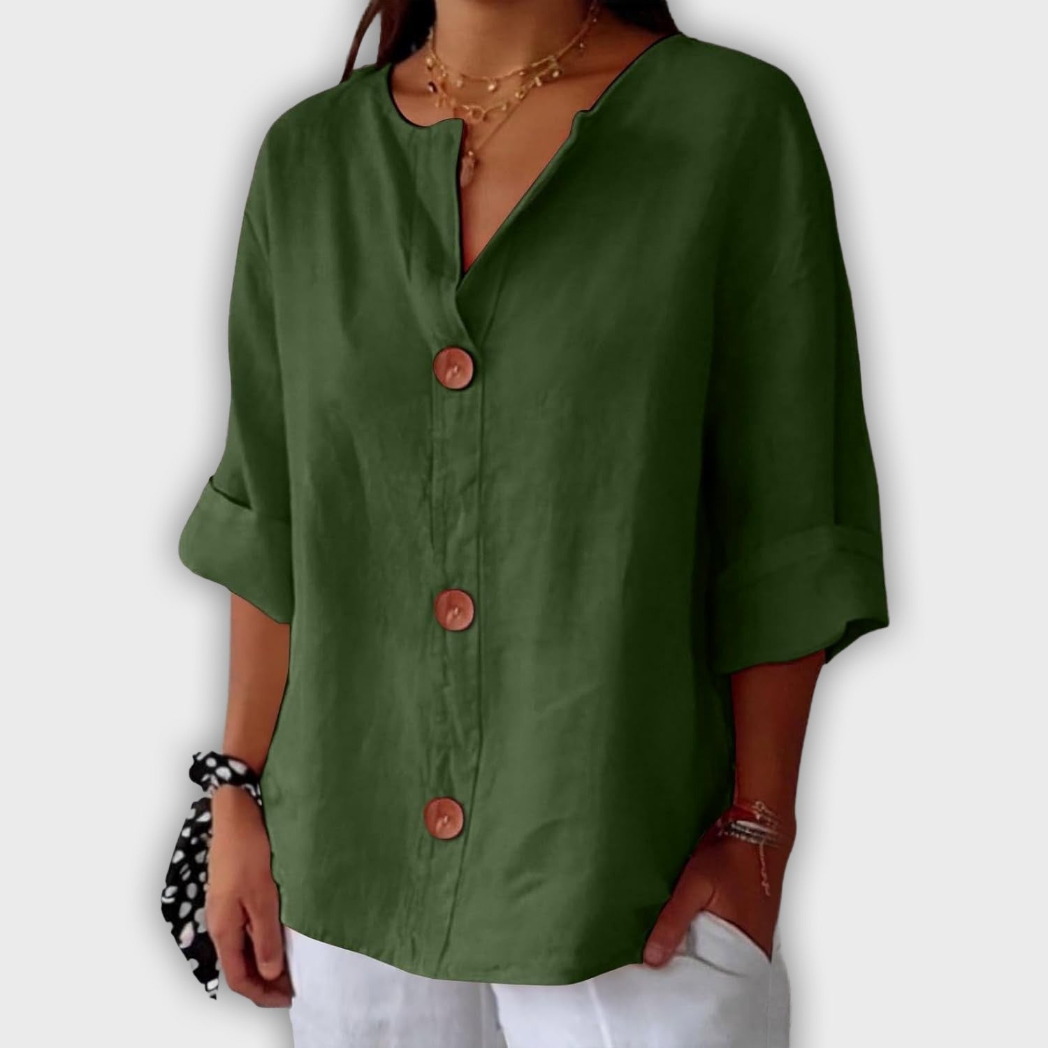 Loose and Elegant Linen Shirt for Summer