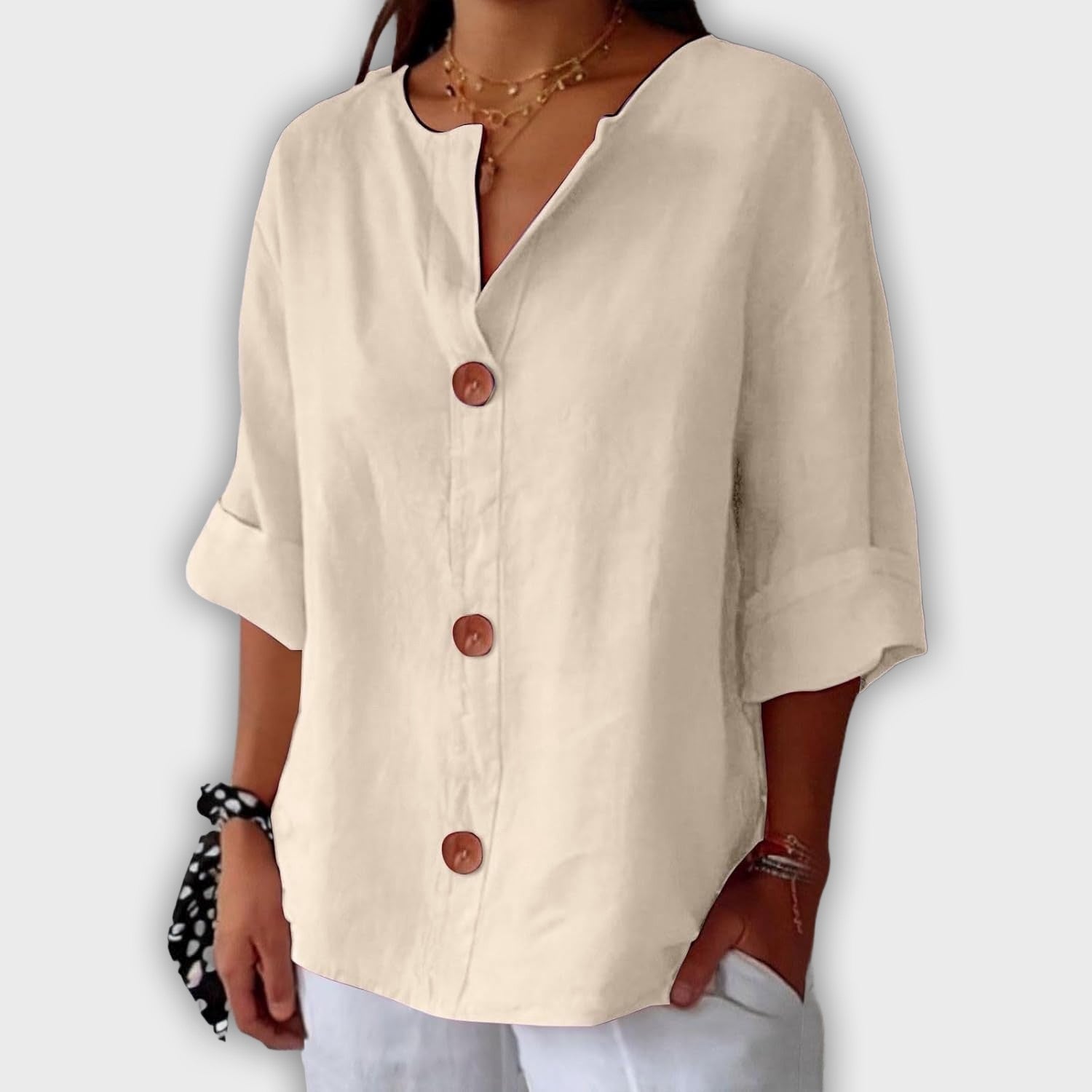 Loose and Elegant Linen Shirt for Summer