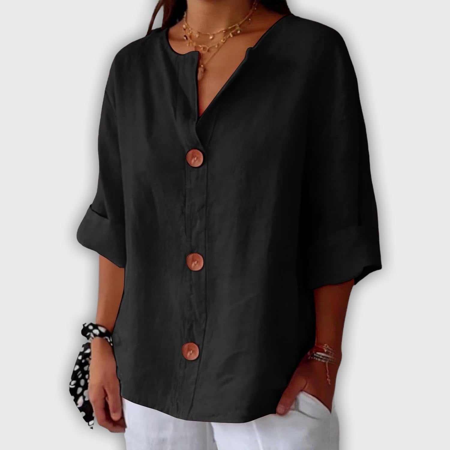 Loose and Elegant Linen Shirt for Summer