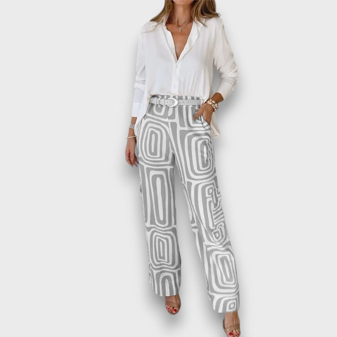 Vuan – Summer Set with Loose Button-Up Shirt