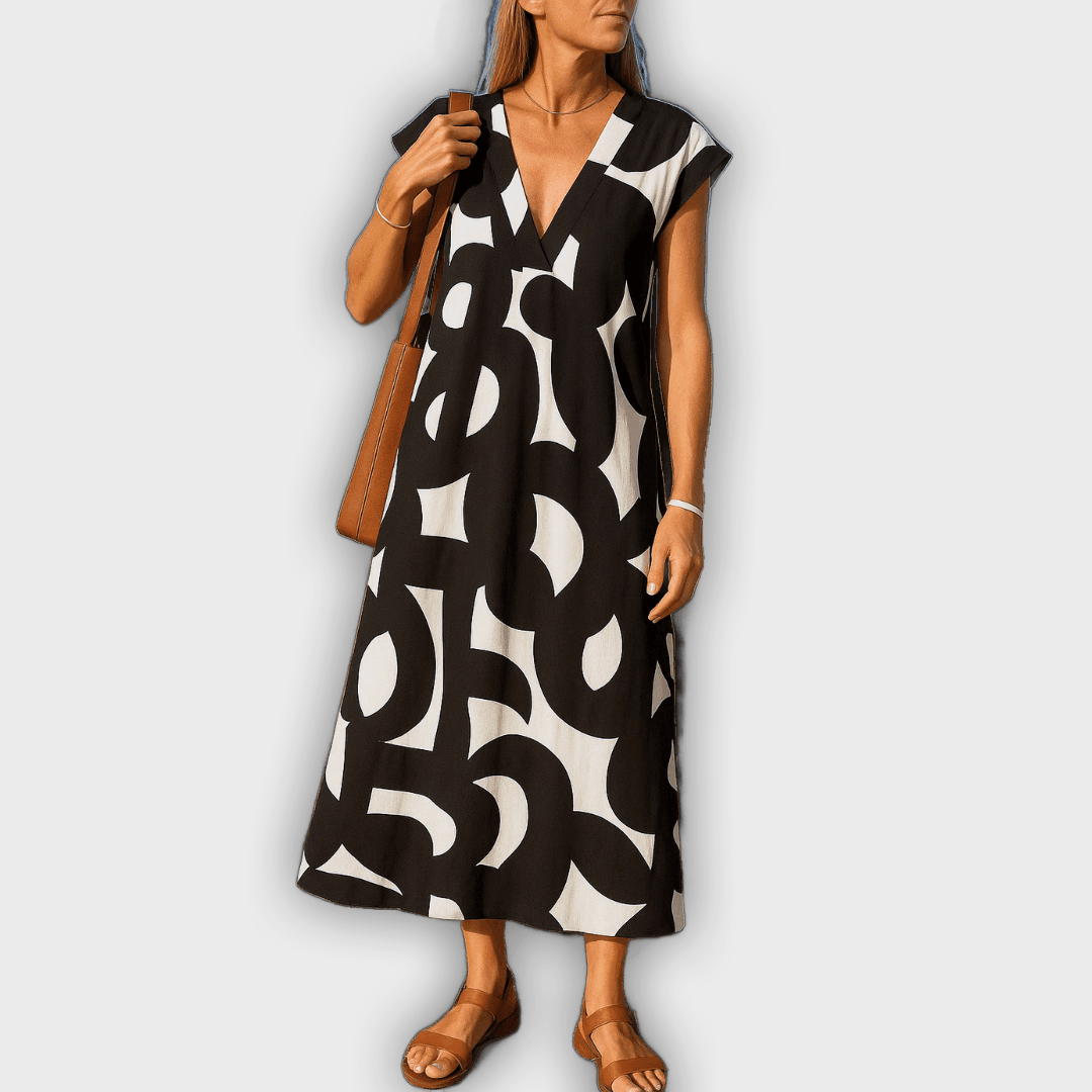 Cecilia™ Light and Feminine V-Neck Dress