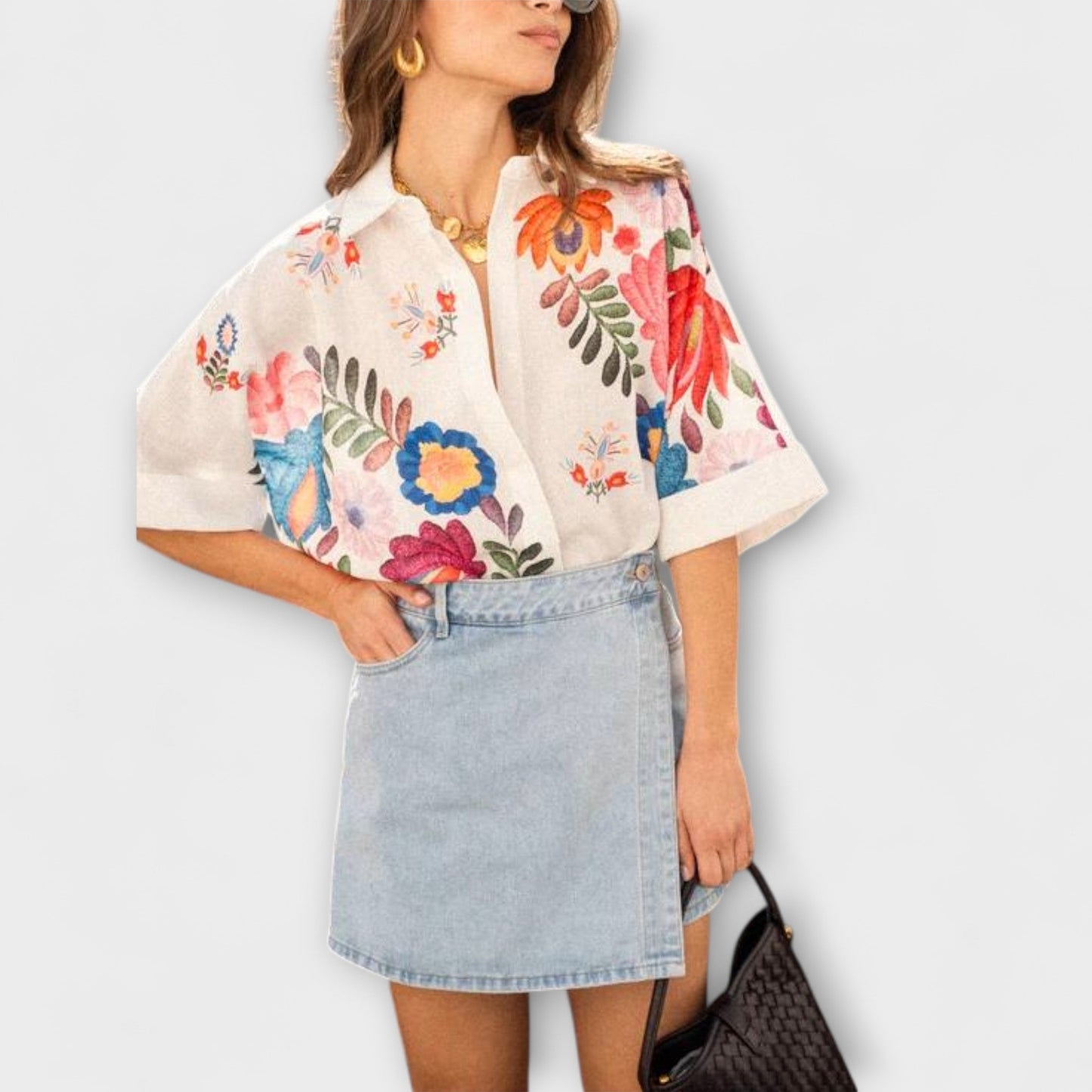 Karla Short Bohemian Floral Shirt