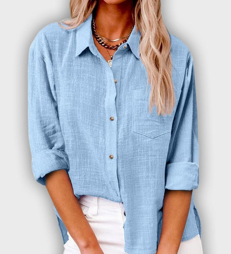 Women's Long Sleeve Lycra Shirt in Dark Blue