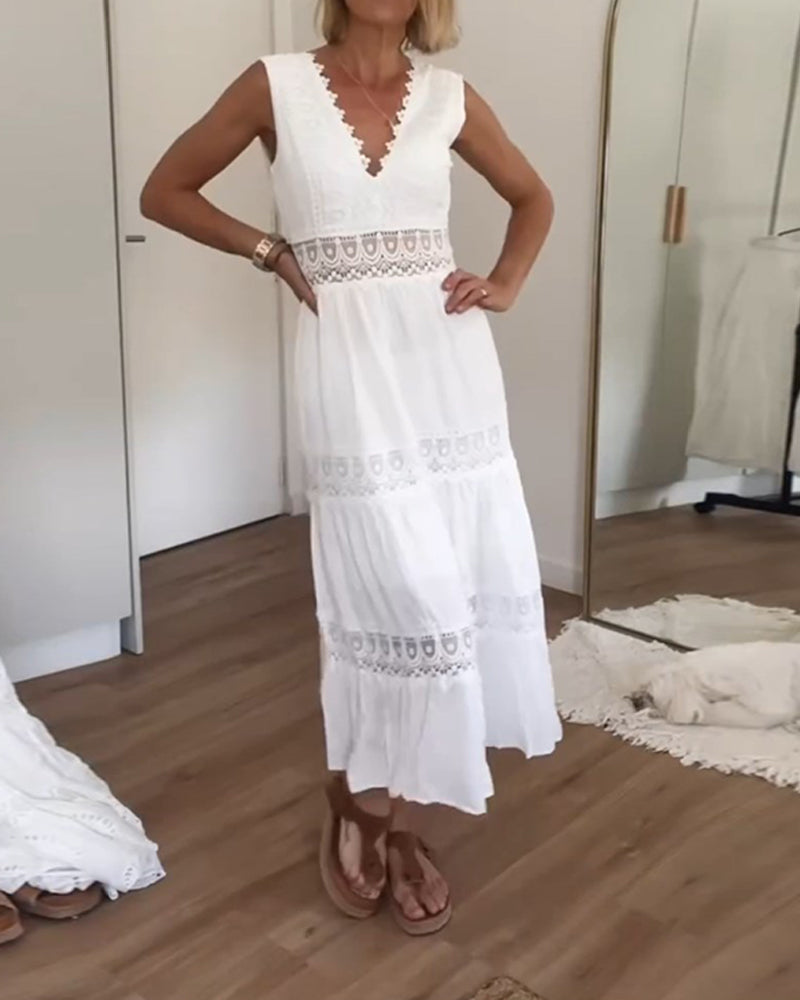 Lace Dresses with V-Neck (Almost Sold Out)