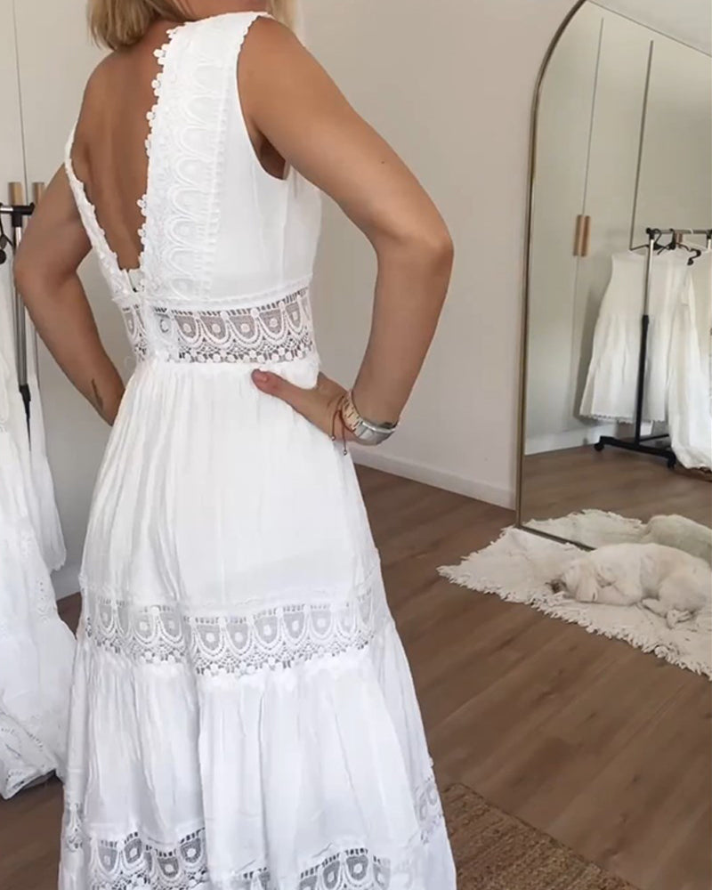 Lace Dresses with V-Neck (Almost Sold Out)