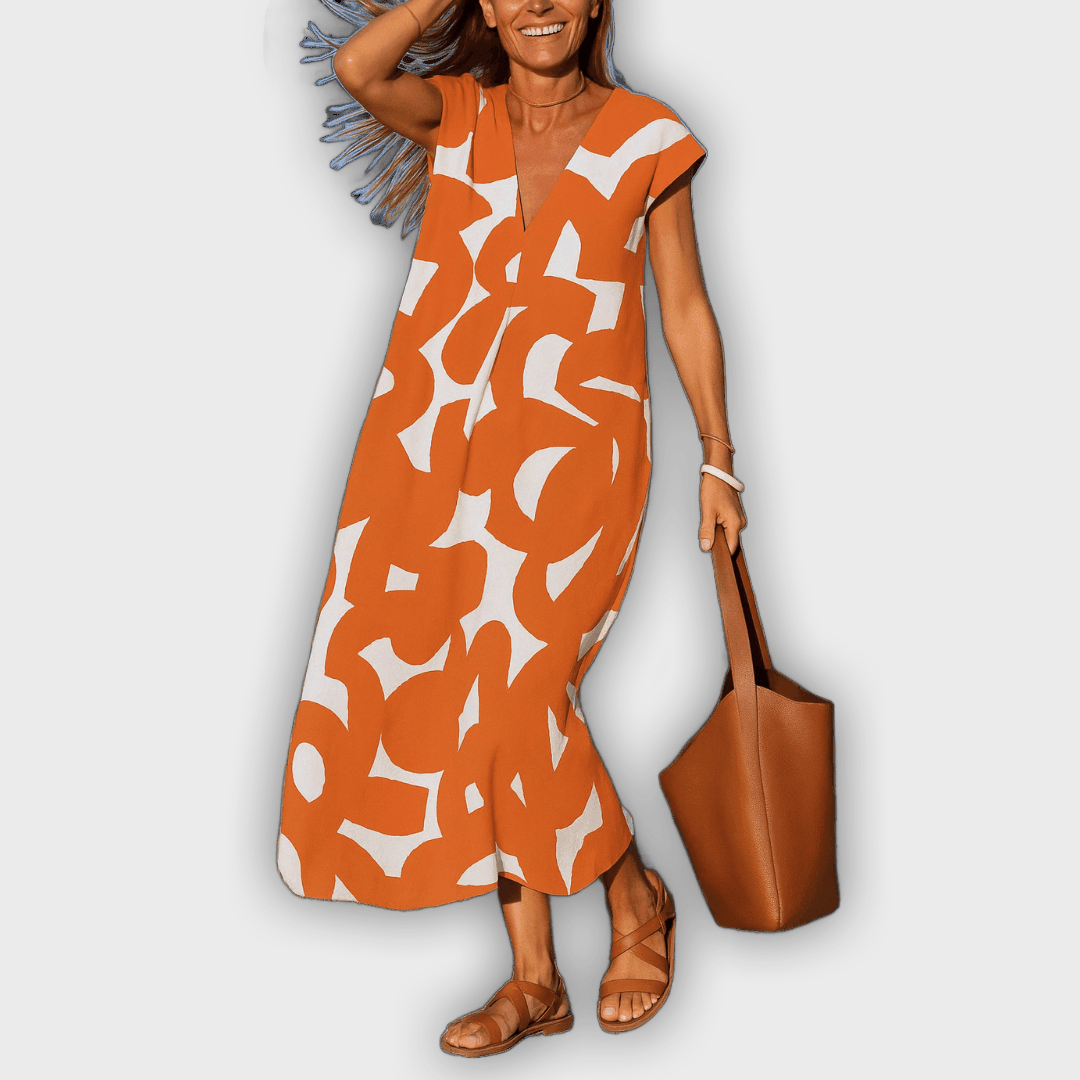 Cecilia™ Light and Feminine V-Neck Dress