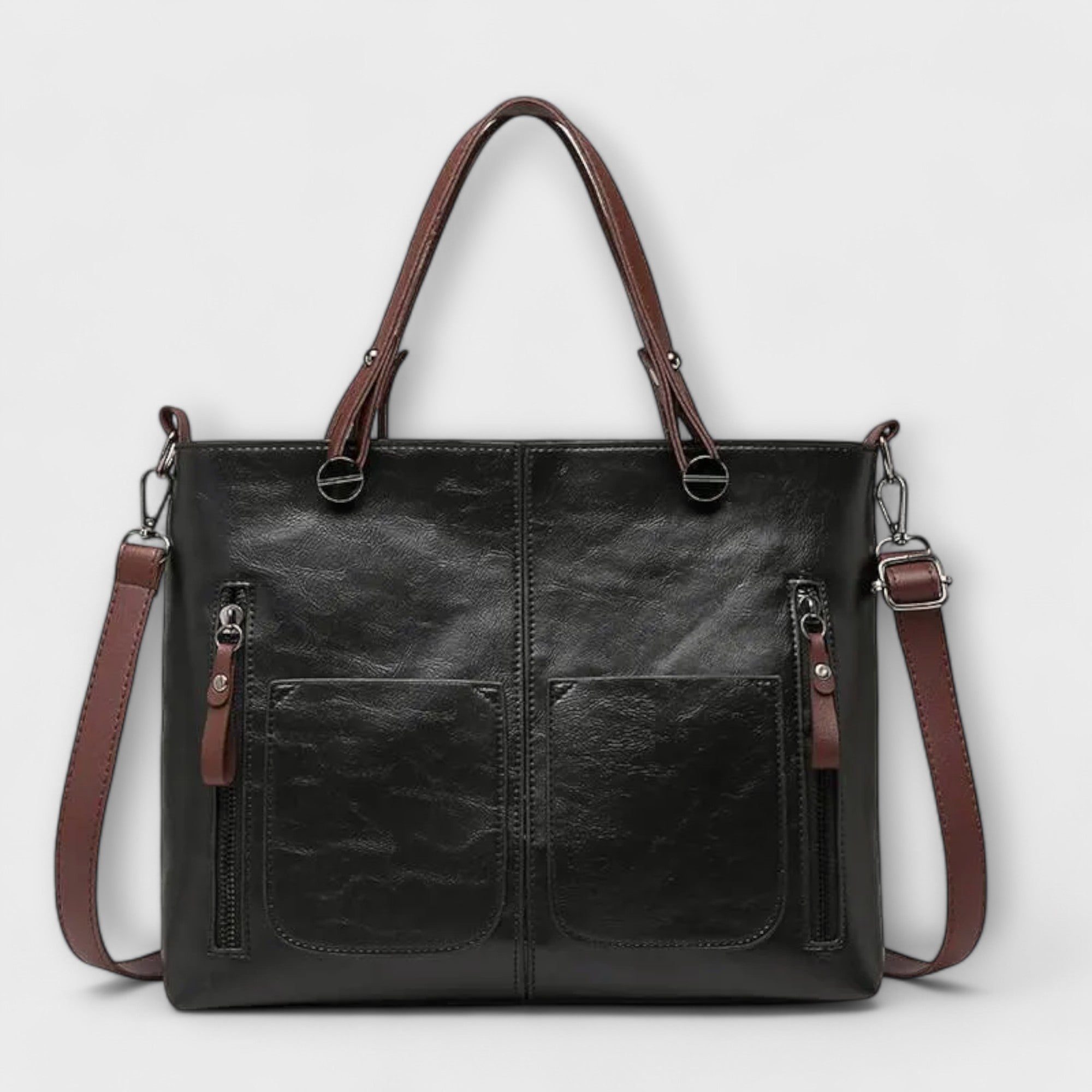 Laura's Elegant Leather Bag - Functional and Stylish Tote Bag