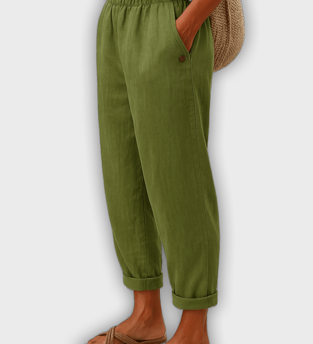 Elegant Summer Pants with Side Pockets
