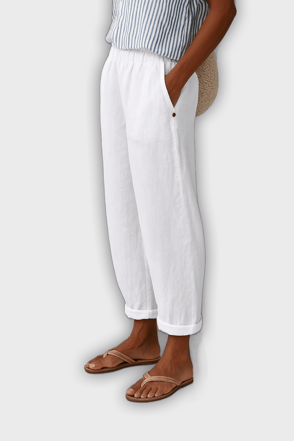 Elegant Summer Pants with Side Pockets