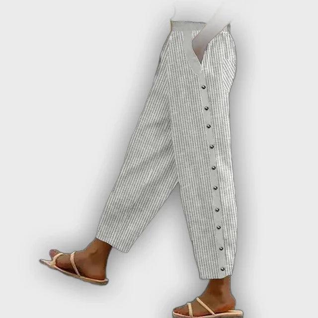 Lightweight Linen Pants with Stripes - Comfortable and Stylish
