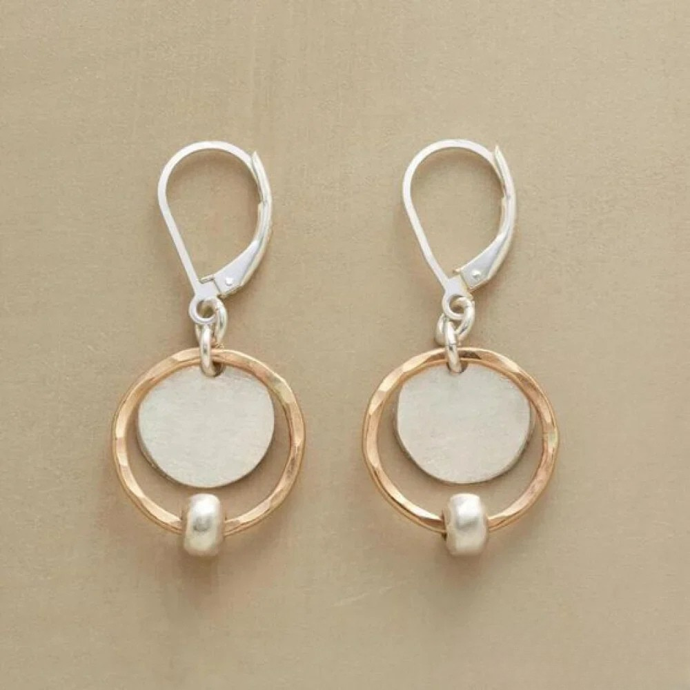 Vintage Pearl Earrings with Gold and Silver Coating