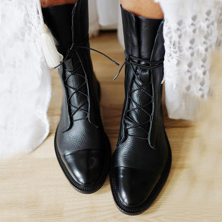 Black PU Ankle Boots for Women – Comfort and Style for Every Occasion