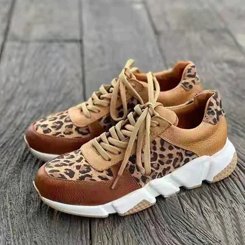 Krisa | Leopard Print Comfort Sneakers