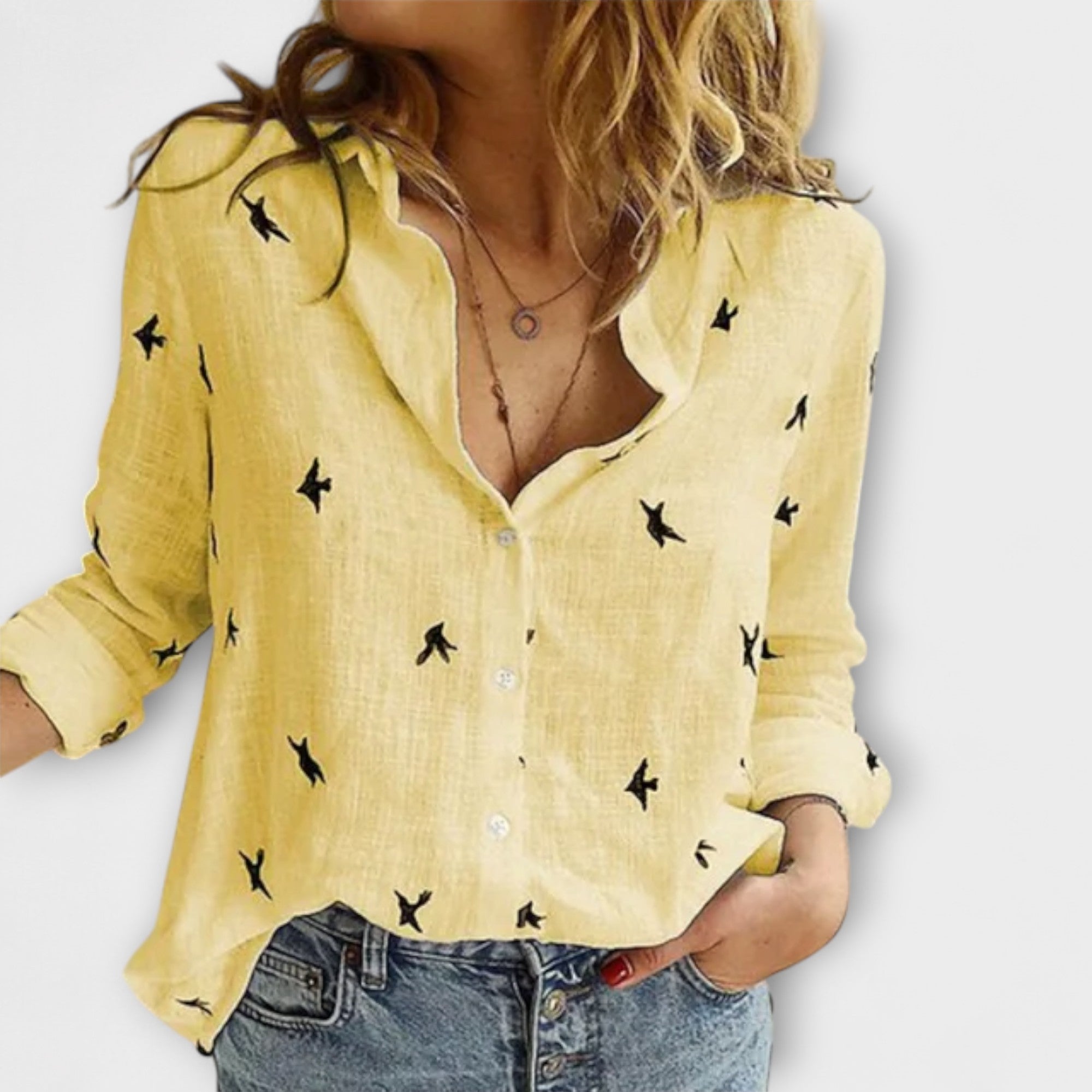 Elegant Women's Shirt with Luxury Collar