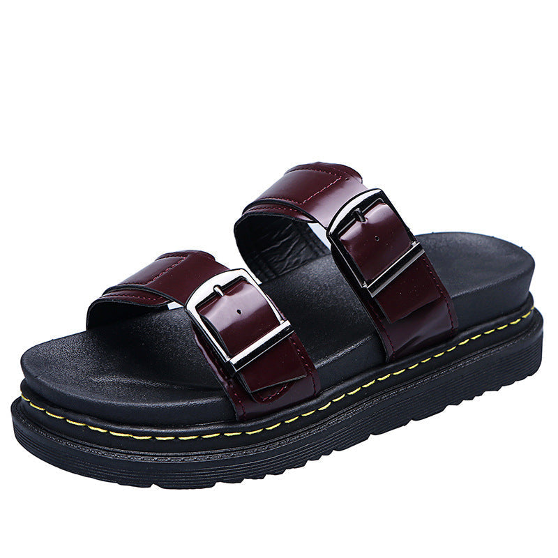 Page - Summer Platform Sandals with Comfort Buckle