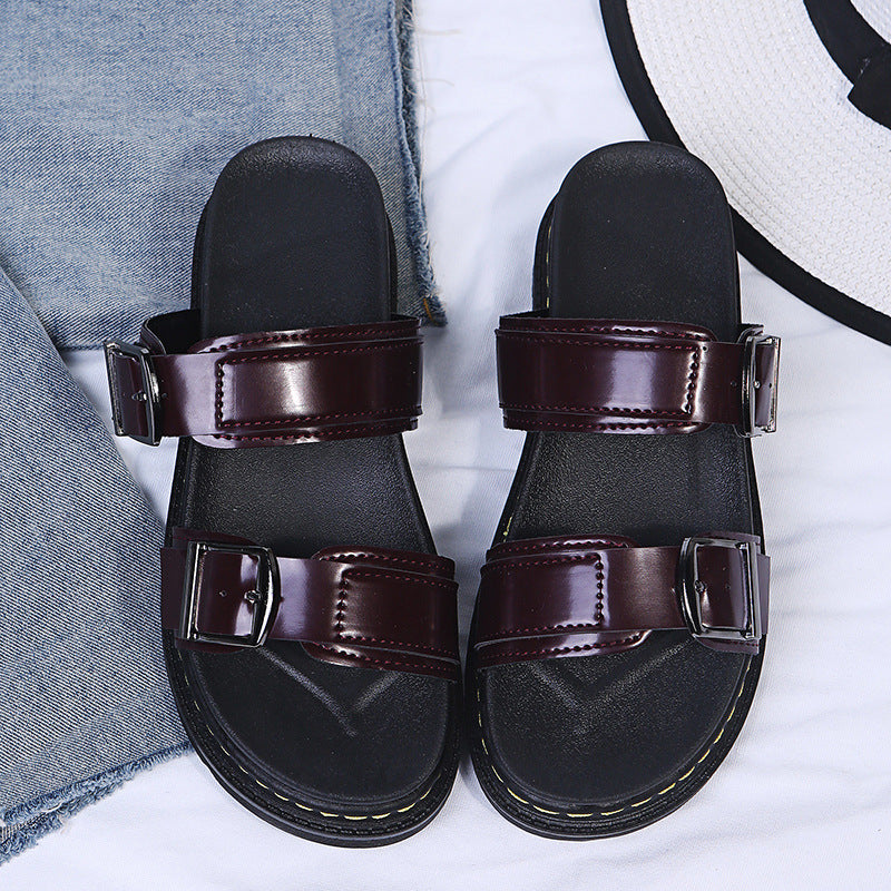 Page - Summer Platform Sandals with Comfort Buckle
