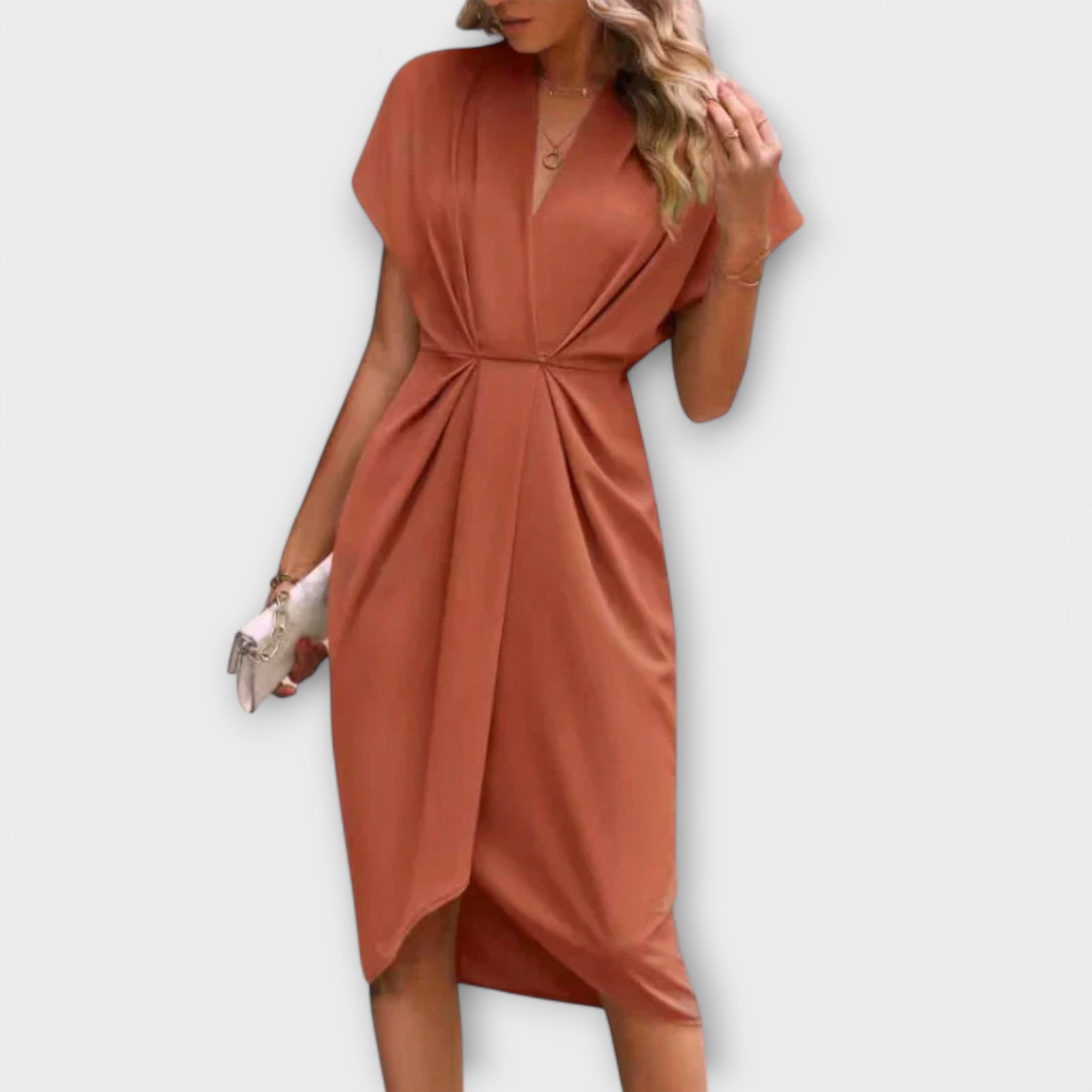 Midi Dress with Sarna Tie - Elegance and Comfort