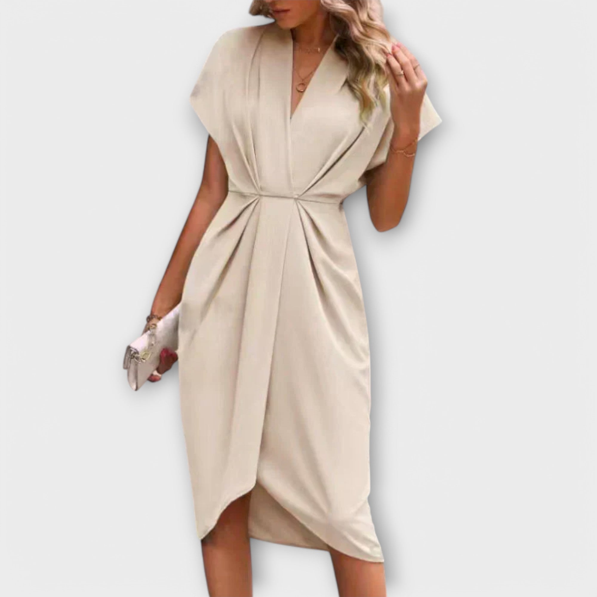 Midi Dress with Sarna Tie - Elegance and Comfort