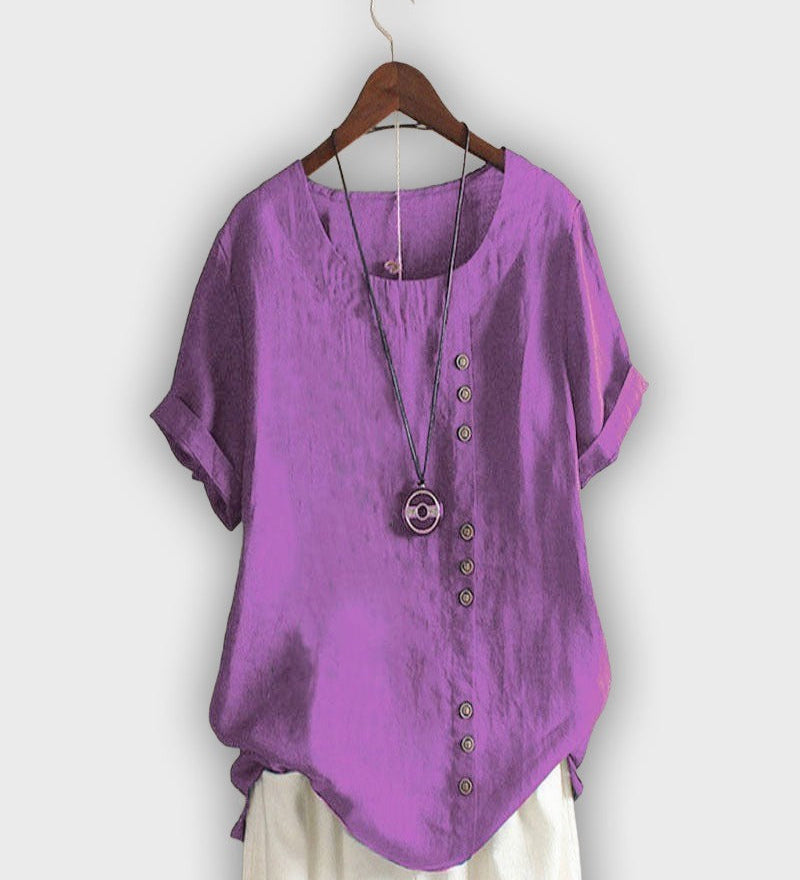 Elegant Women's Short Sleeve Shirt