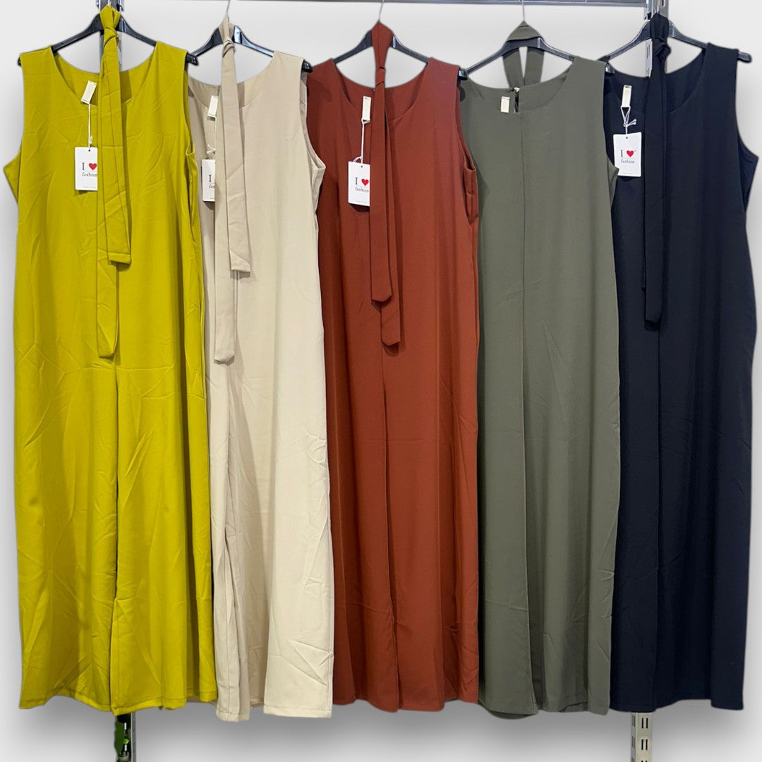 Dahlia – Jumpsuit with Waist Tie and Wide Legs