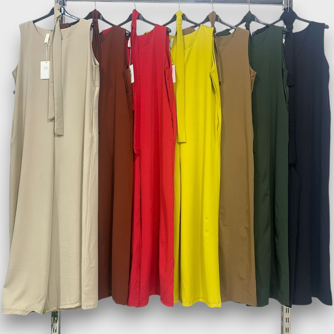 Dahlia – Jumpsuit with Waist Tie and Wide Legs