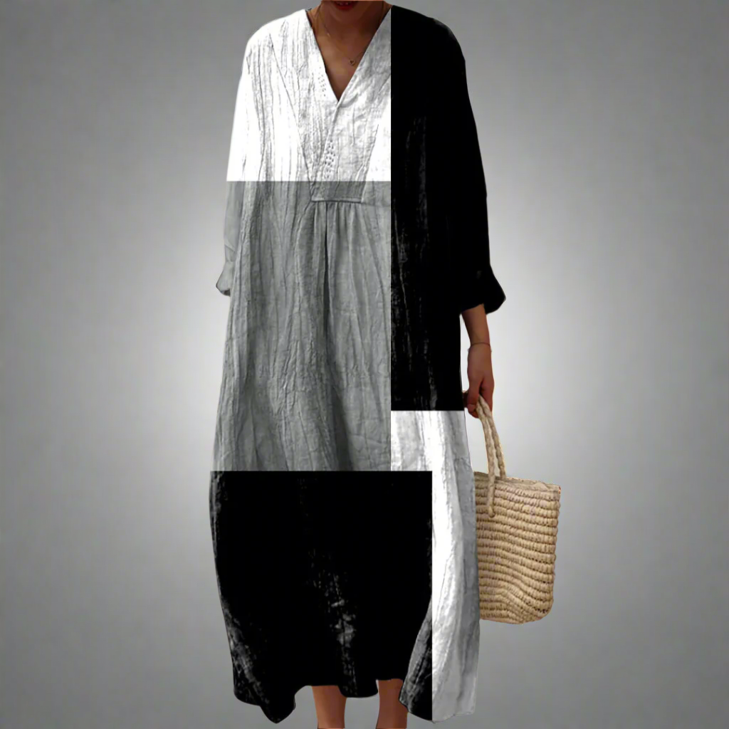 Kolt™ | Abstract Patchwork Maxi Dress