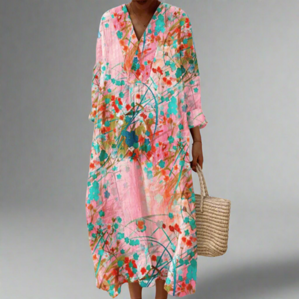 Lena™ | Soft Floral Maxi Dress