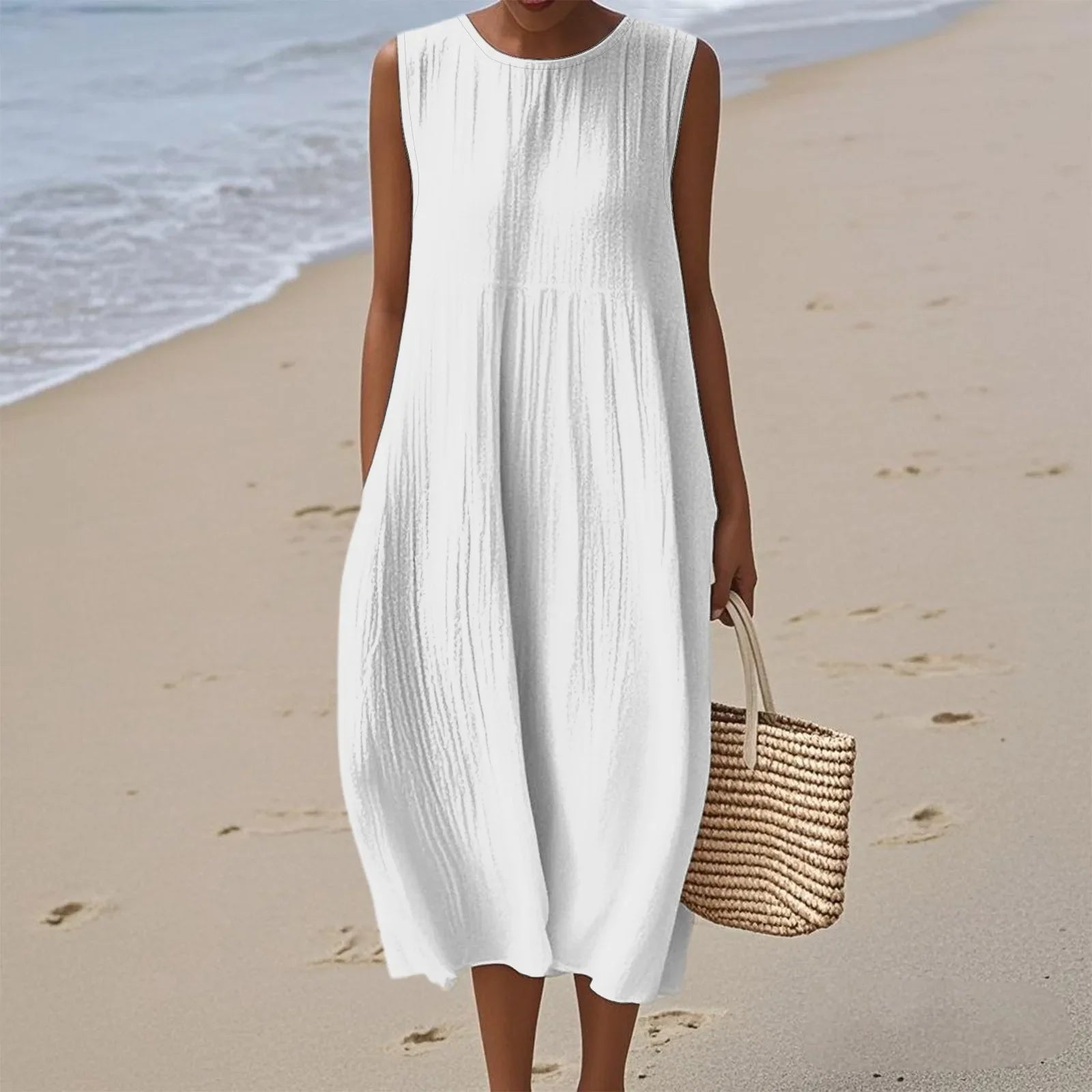 Sienna | Midi Sleeveless Dress for Effortless Summer Style
