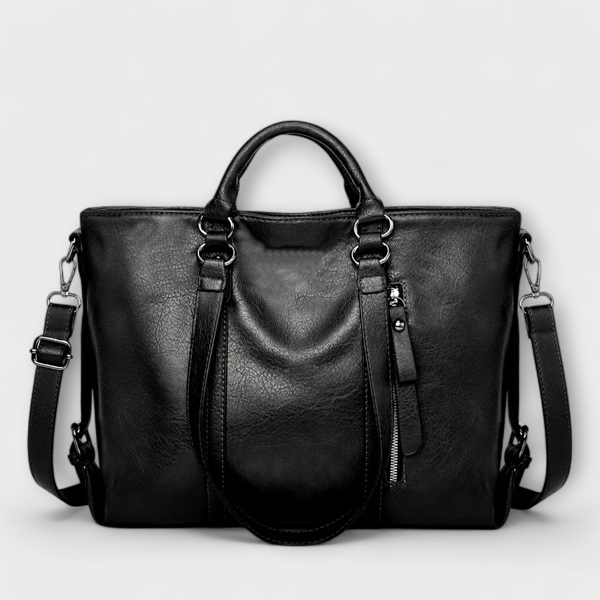 Laura Wide Leather Bag - An Elegant and Functional Bag