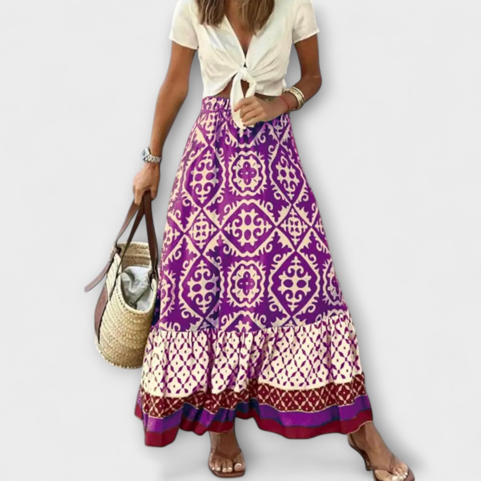 High-Waisted Summer Skirt for Women - Comfort and Elegance