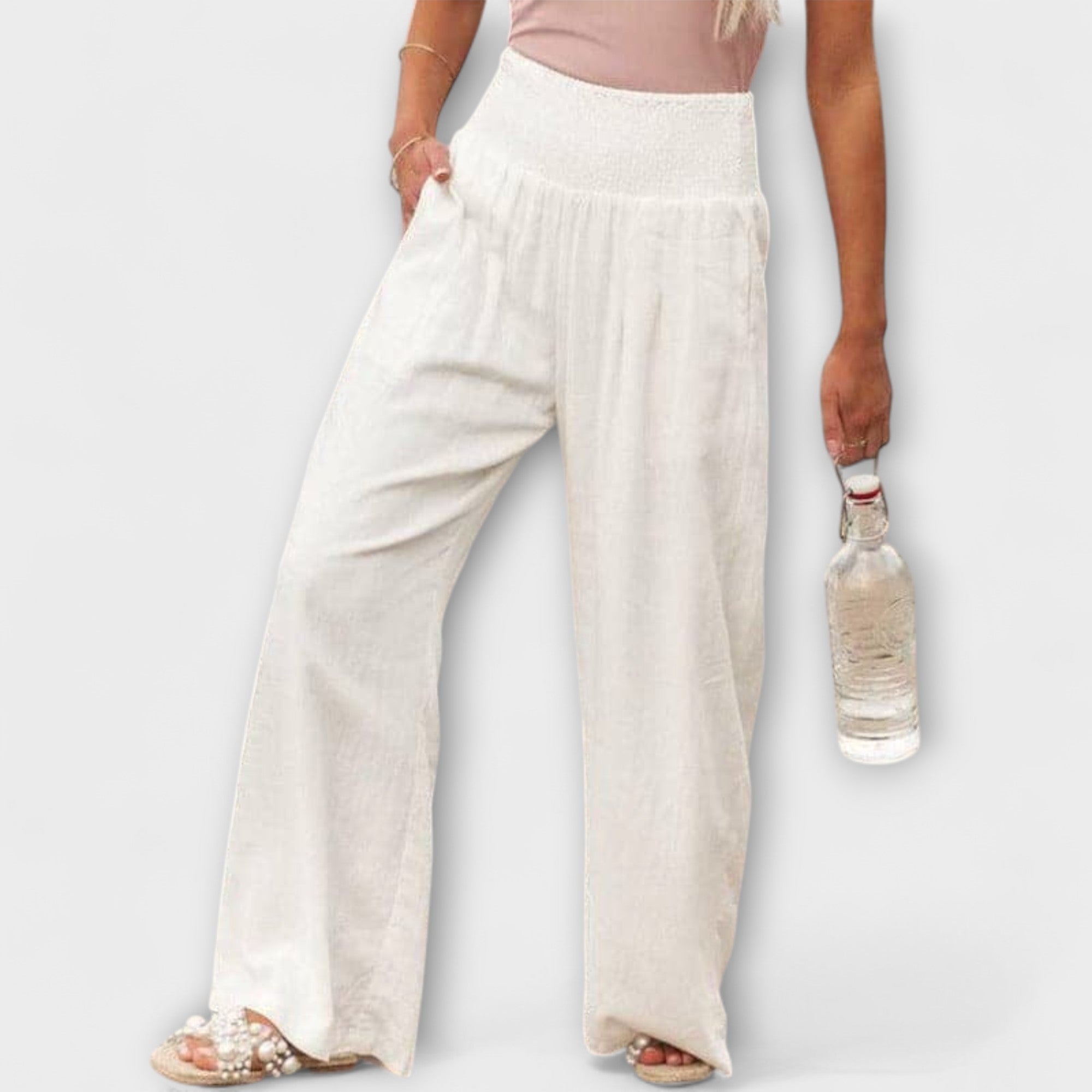 Wide and Comfortable Linen Pants - Elegant for Any Occasion