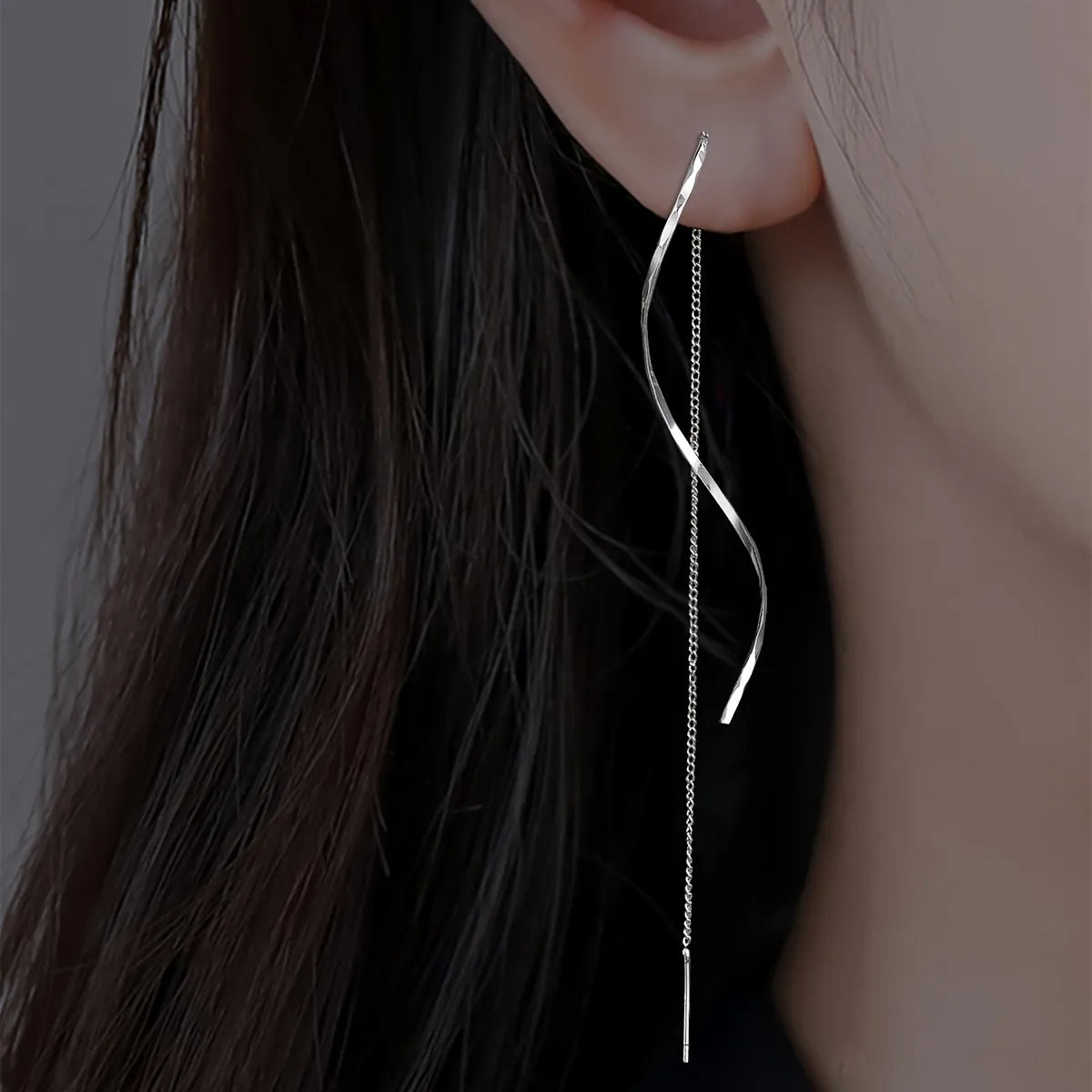 Long Wave Earrings with Unique Design